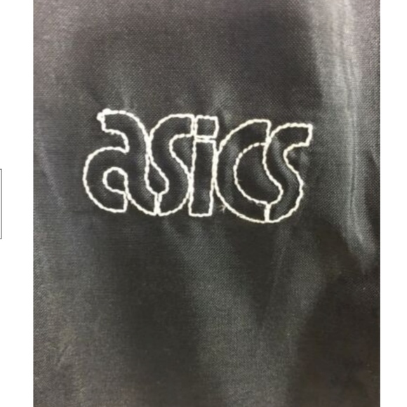 Vtg Asics Track Jacket Full ZIp Mens Black Blue - Picture 3 of 8
